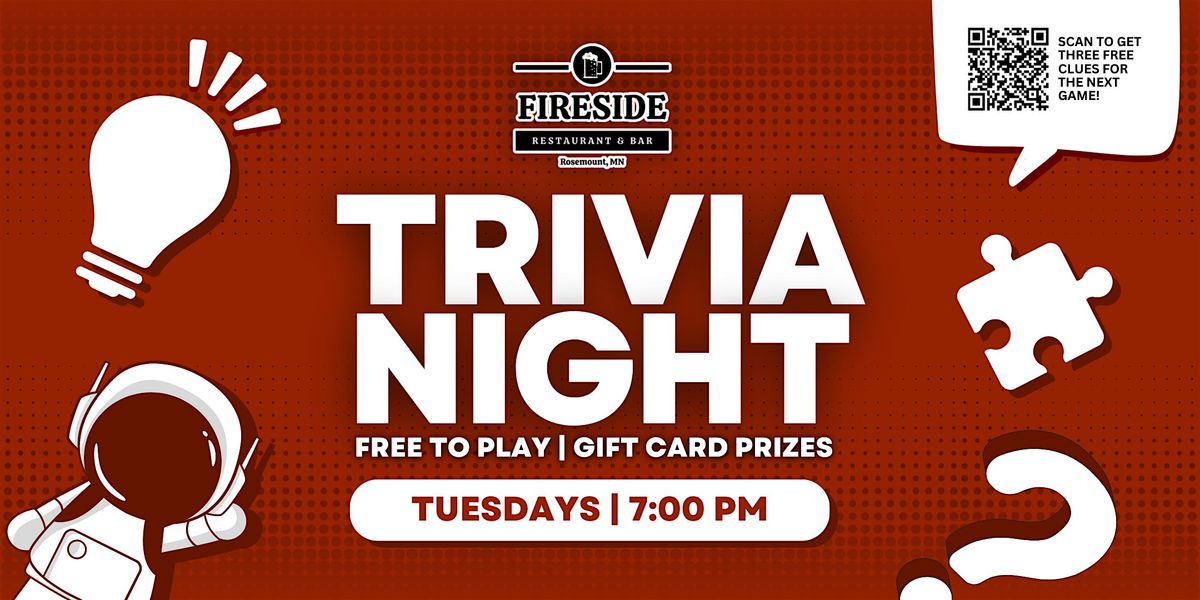 Trivia Night at Fireside Restaurant and Bar | Event in Rosemount | AllEvents
