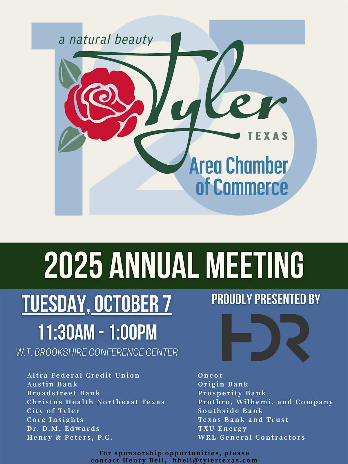 2025 Tyler Area Chamber of Commerce Annual Meeting, 7 October | Event in Tyler | AllEvents
