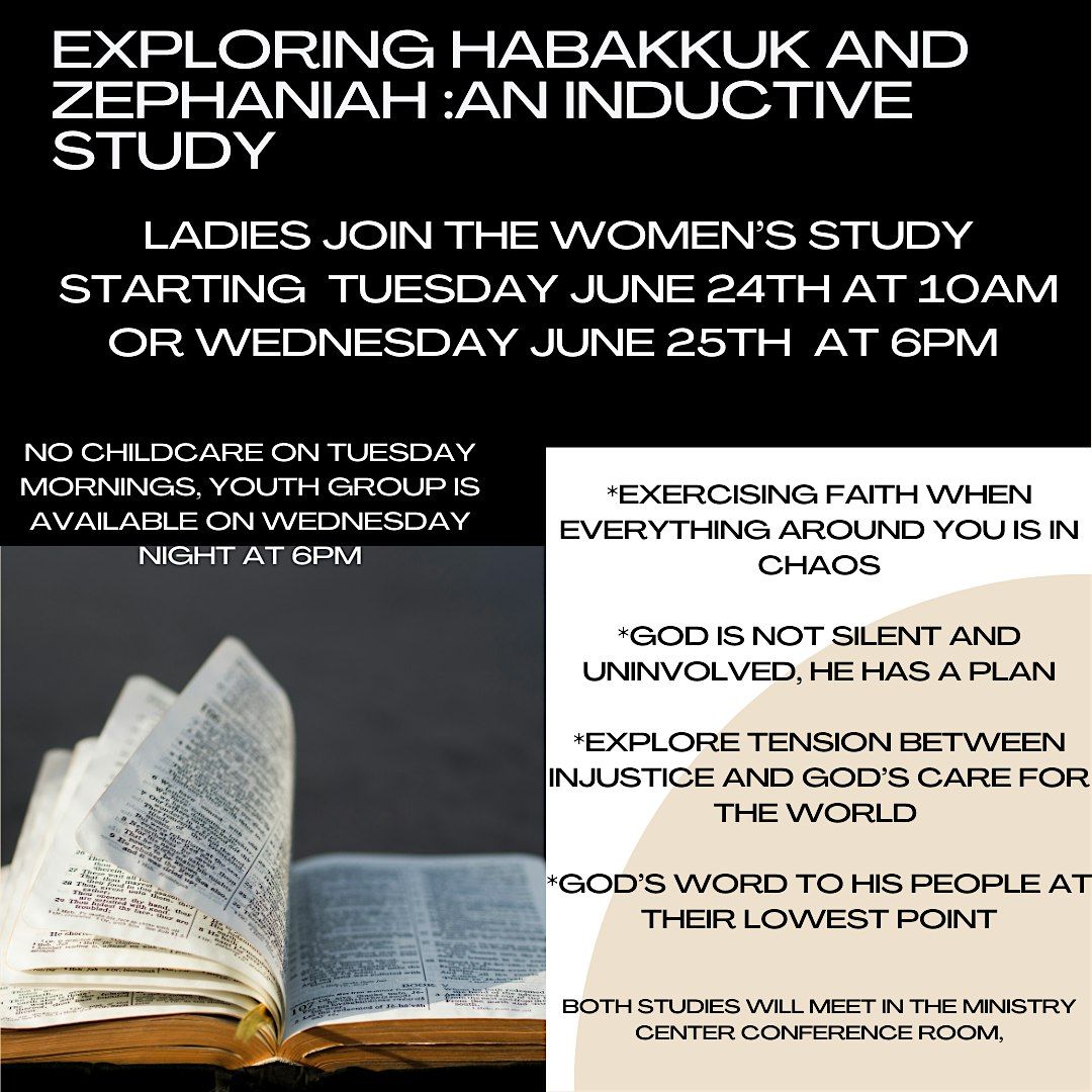 Exploring Habakkuk and Zephaniah :an inductive Study, 25 June | Event in Portland | AllEvents