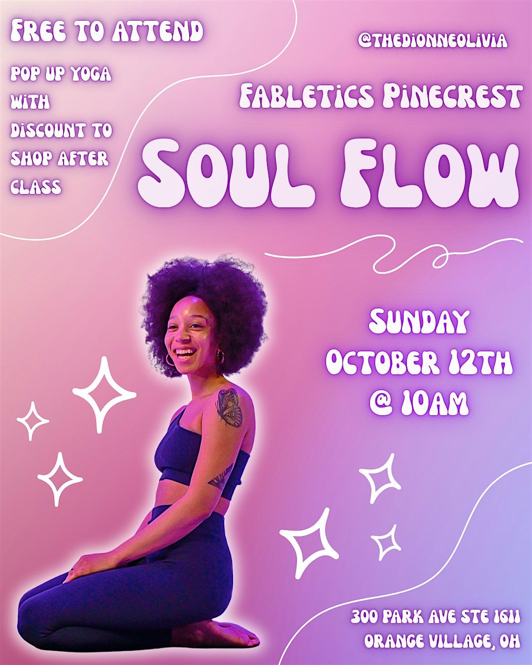 ✨ Fabletics Pinecrest | Soul Flow Yoga Class✨, 12 October | Event in Beachwood | AllEvents