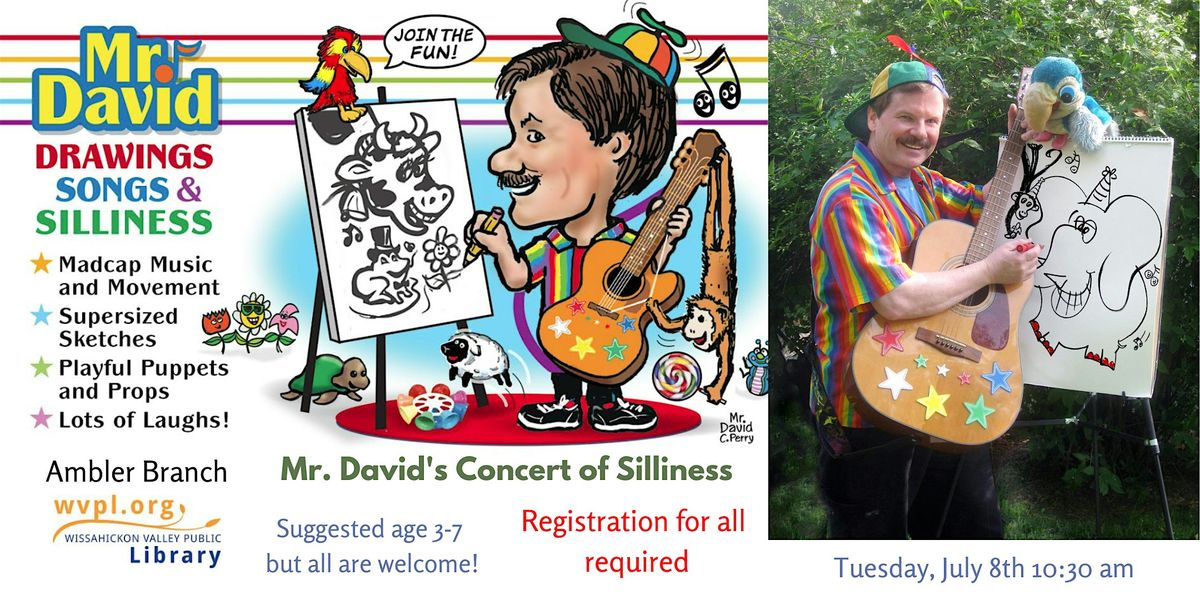 Mr. David's Concert of Silliness, 8 July | Event in Ambler | AllEvents