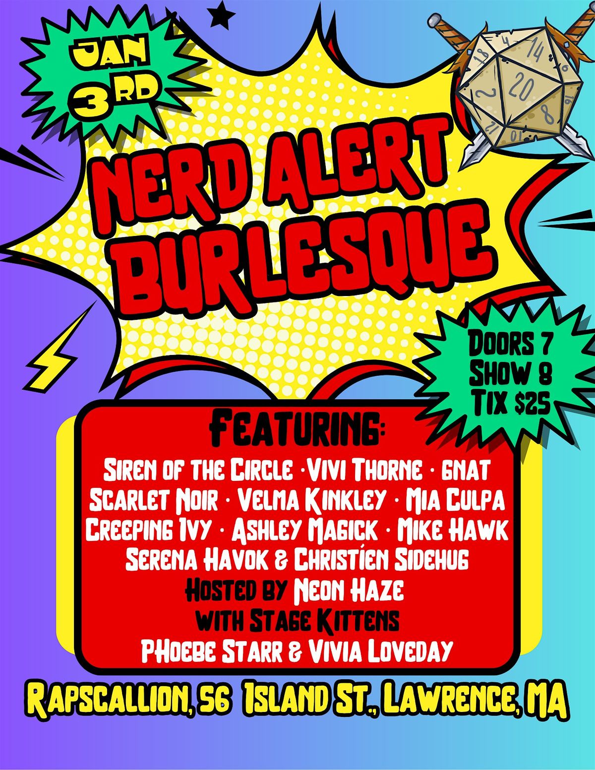 Nerd Alert Burlesque, 3 January | Event in Lawrence | AllEvents