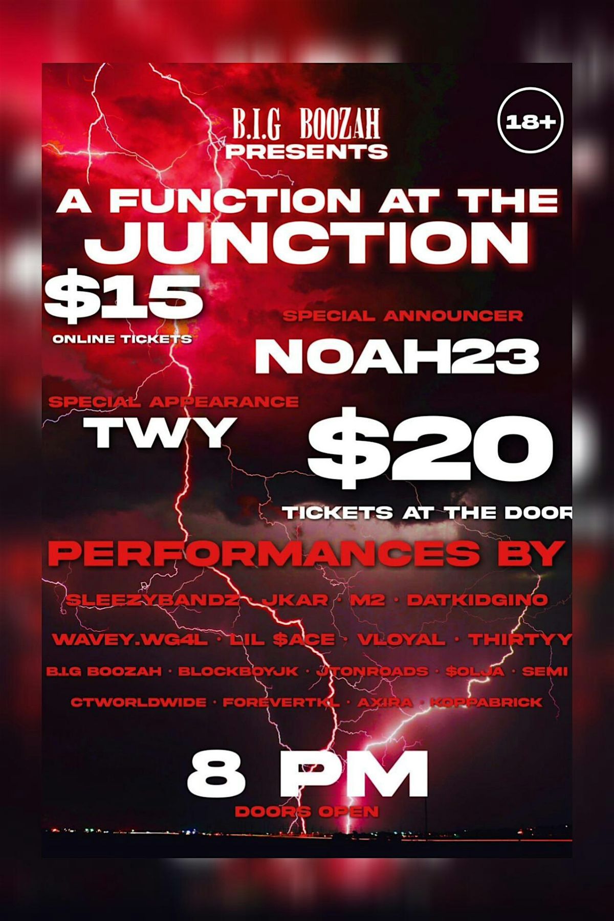 B.I.G BOOZAH presents: A function at the junction, 18 July | Event in Toronto | AllEvents