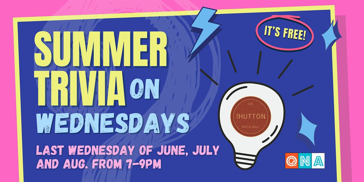 Summer Monthly Trivia on Wednesdays at The Hutton, 30 July | Event in Jersey City | AllEvents