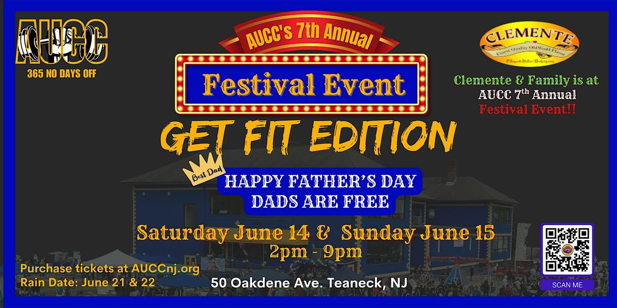AUCC 7th Annual Festival Event - GET FIT EDITION!!, 14 June | Event in Teaneck | AllEvents