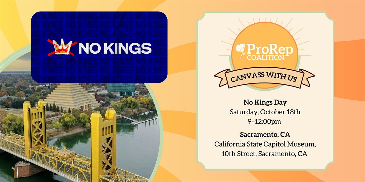 Sacramento Canvassing for ProRep at No Kings Day 2, 18 October | Event in Sacramento | AllEvents
