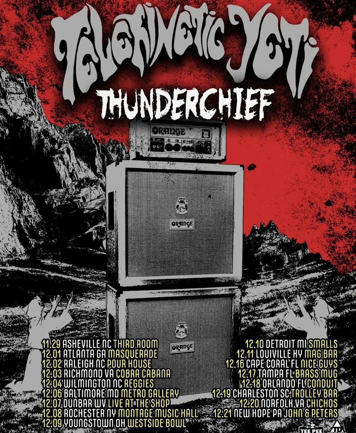 Telekinetic Yeti with Thunderchief and Bronco!, 4 December | Event in Wilmington | AllEvents