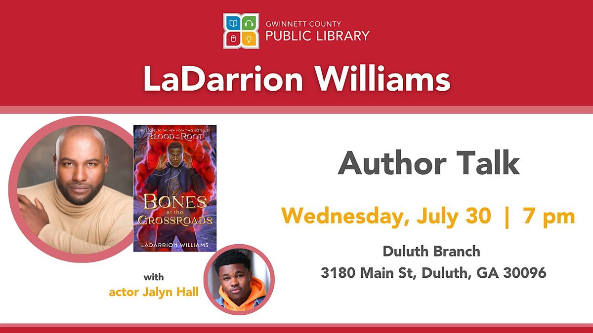 Author Talk with LaDarrion Williams, 30 July | Event in Duluth | AllEvents