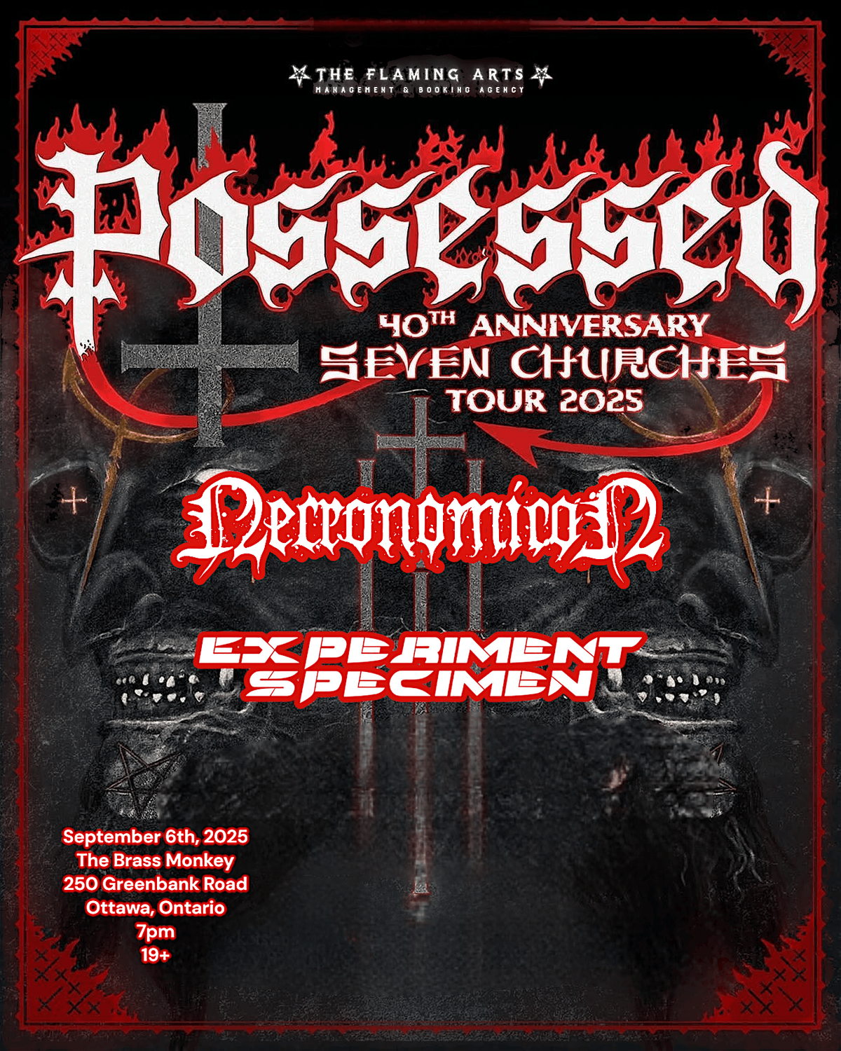 Possessed, Necronomicon, Experiment Specimen, 6 September | Event in Ottawa | AllEvents