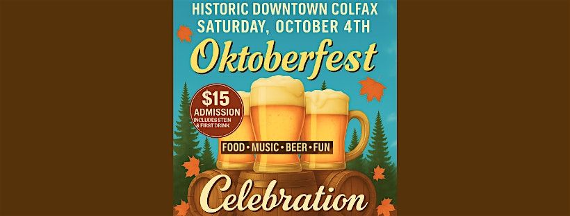 Colfax Oktoberfest 2025 — A Historic Main Street Bash!, 4 October | Event in Colfax | AllEvents