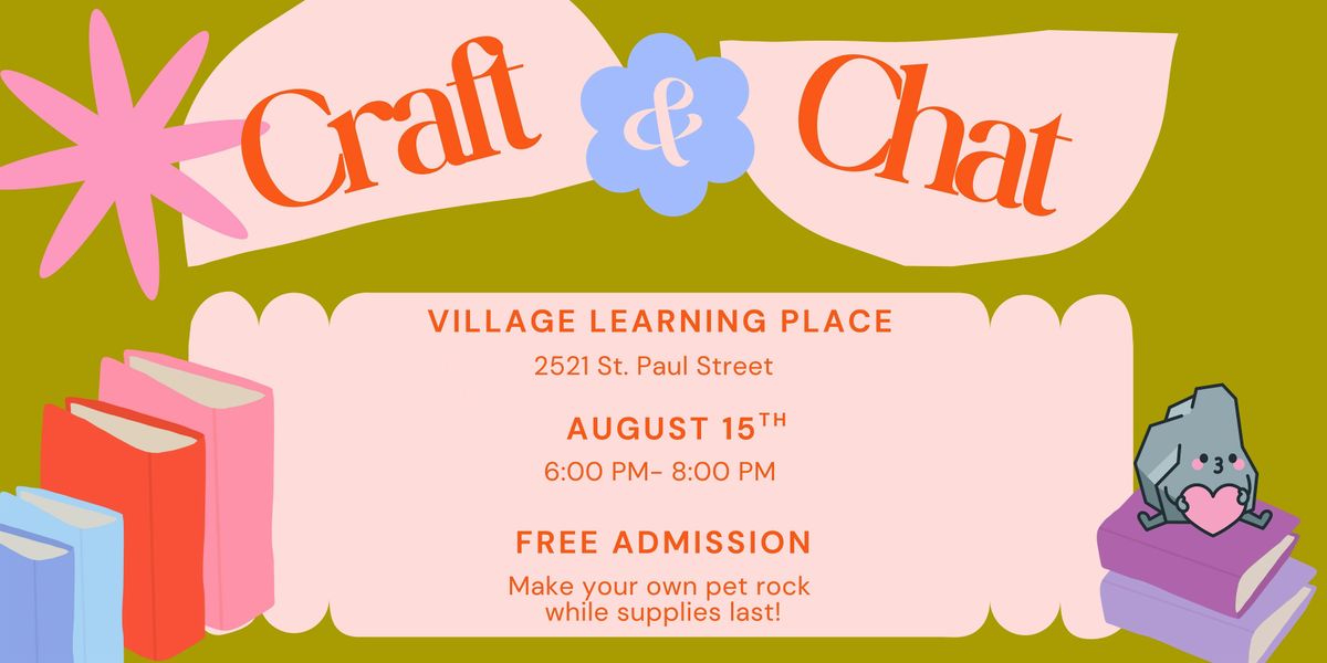 Craft & Chat, 15 August | Event in Baltimore | AllEvents