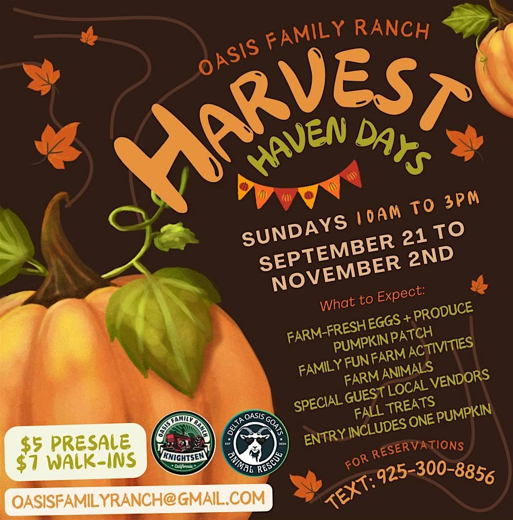 Harvest Haven Sundays on the Farm, 21 September | Event in Knightsen | AllEvents