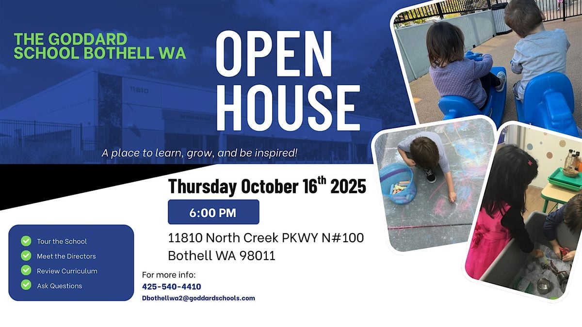 Open House, 16 October | Event in Bothell | AllEvents