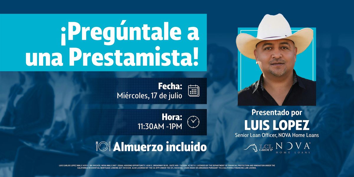 ¡Pregúntale a una Prestamista!, 17 July | Event in Tucson | AllEvents