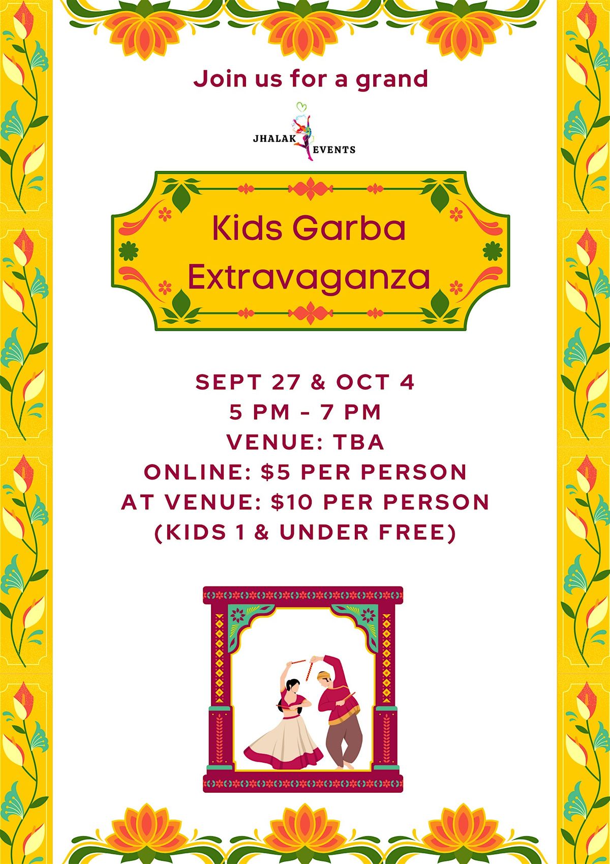Kids Garba Extravaganza 2025, 27 September | Event in Germantown | AllEvents