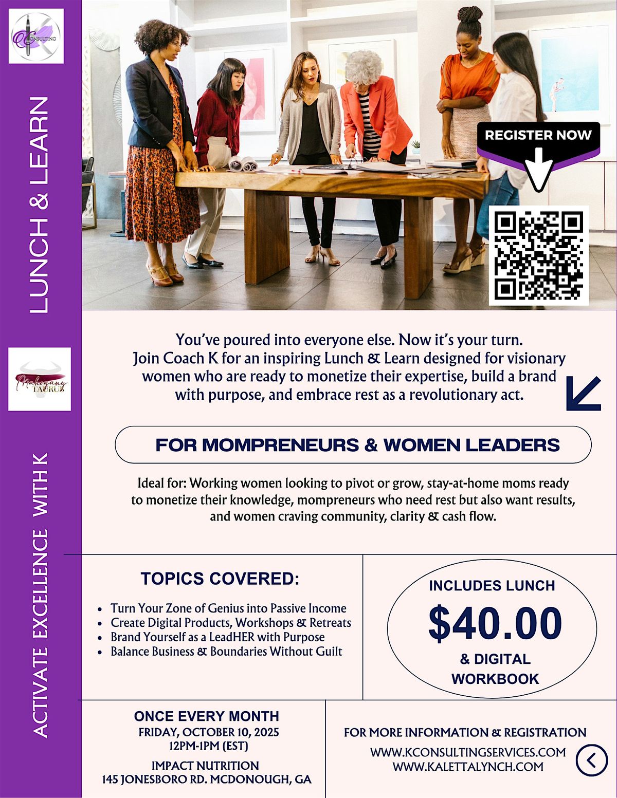 LeadHER Legacy Lunch & Learn, 10 October | Event in McDonough | AllEvents