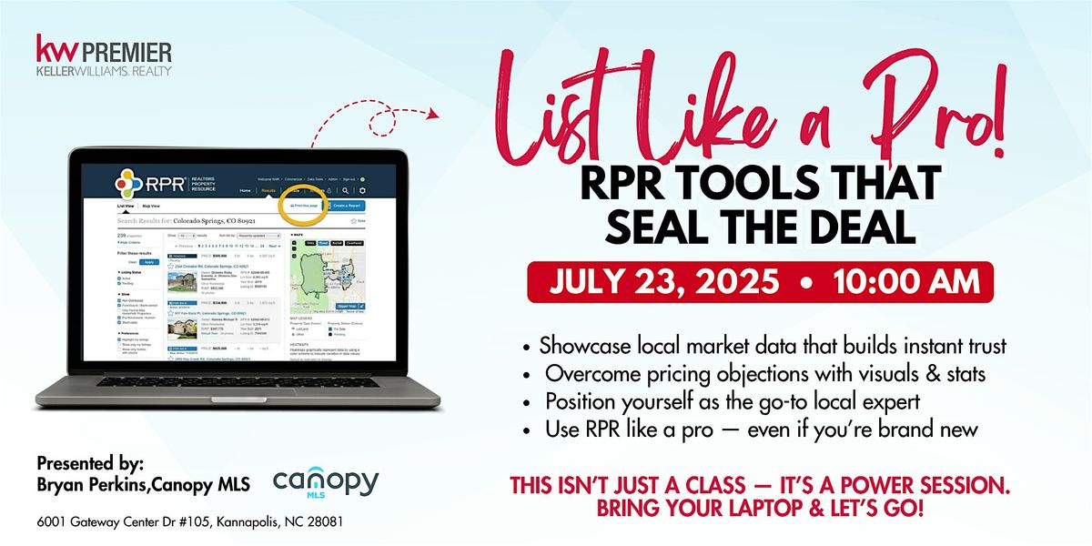 List Like a Pro: RPR Tools That Seal the Deal, 23 July | Event in Kannapolis | AllEvents