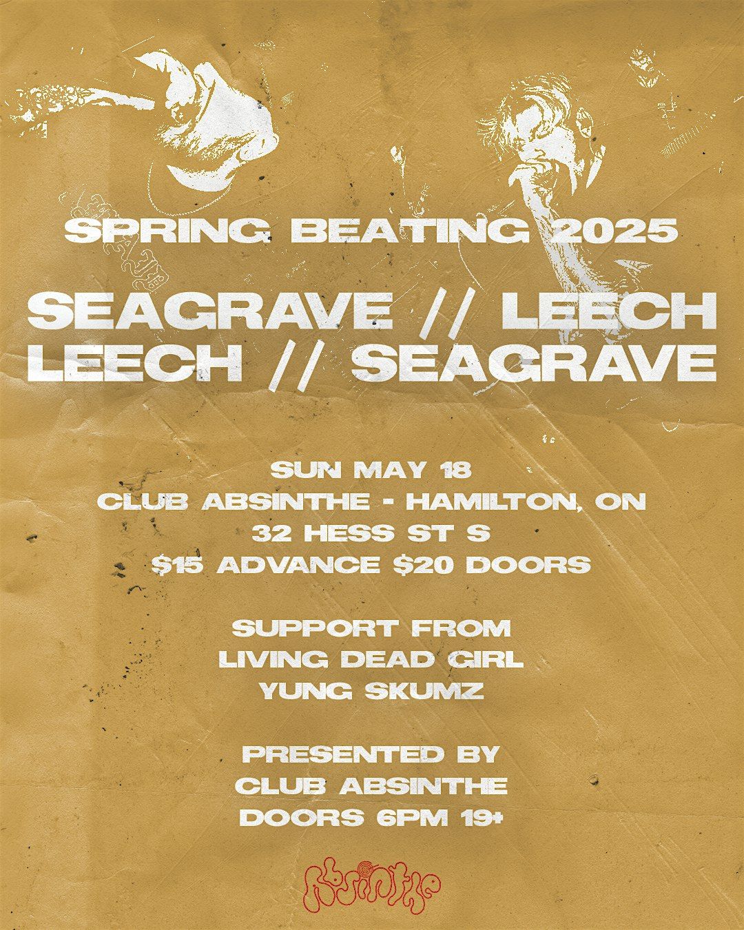 SEAGRAVE // LEECH w/ FRIENDS LIVE AT ABSINTHE, 18 May | Event in Hamilton | AllEvents