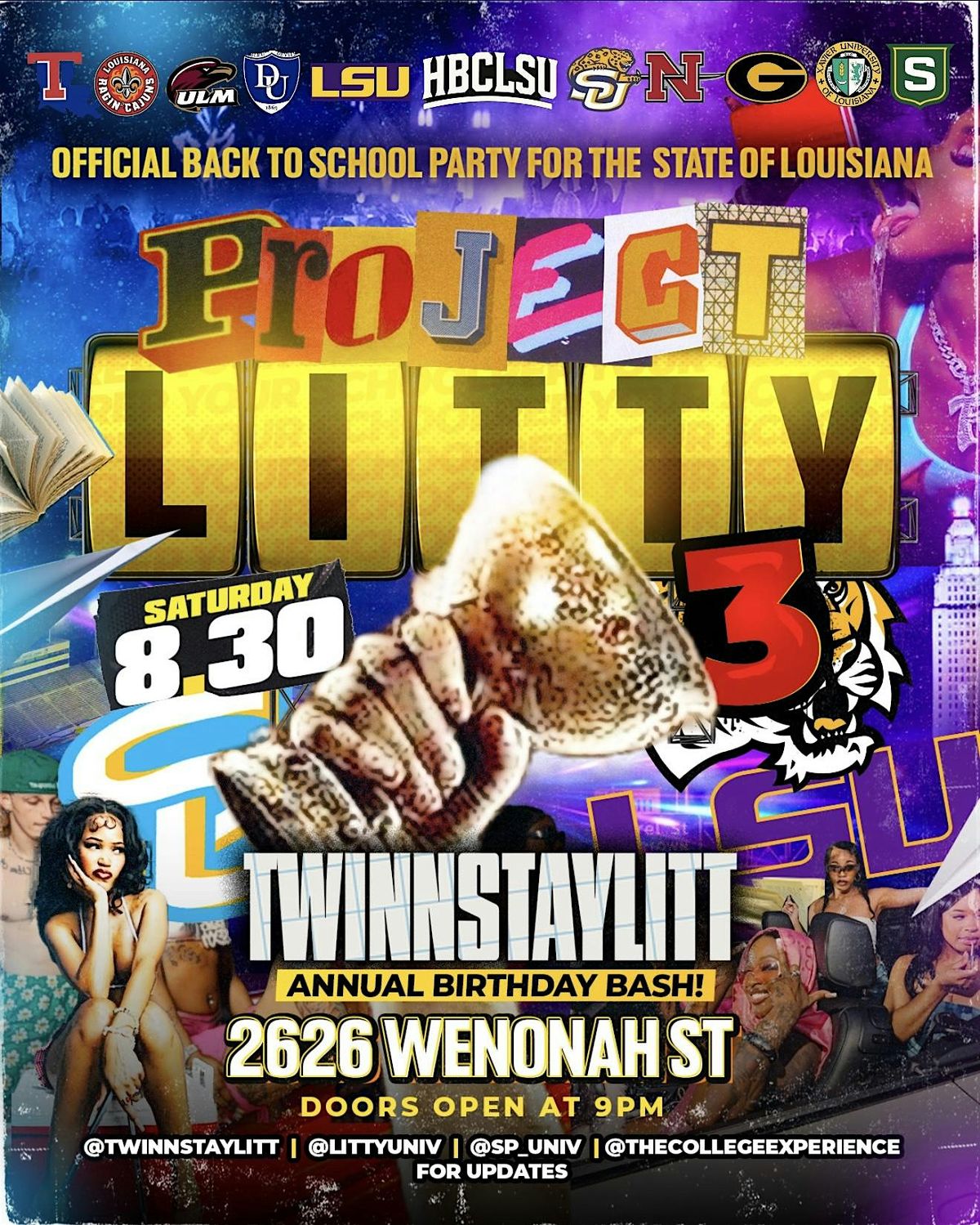 PROJEXT LITTY 3: The Biggest Back to school Party In Louisiana, 30 August | Event in Baton Rouge | AllEvents