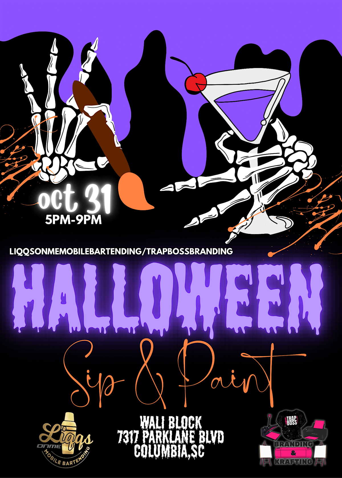 Halloween Sip & Paint, 1 November | Event in Columbia | AllEvents