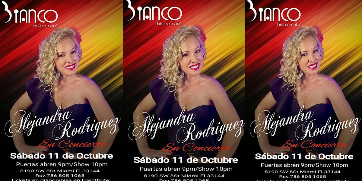 Noche española con Alejandra Rodriguez, 11 October | Event in Miami | AllEvents