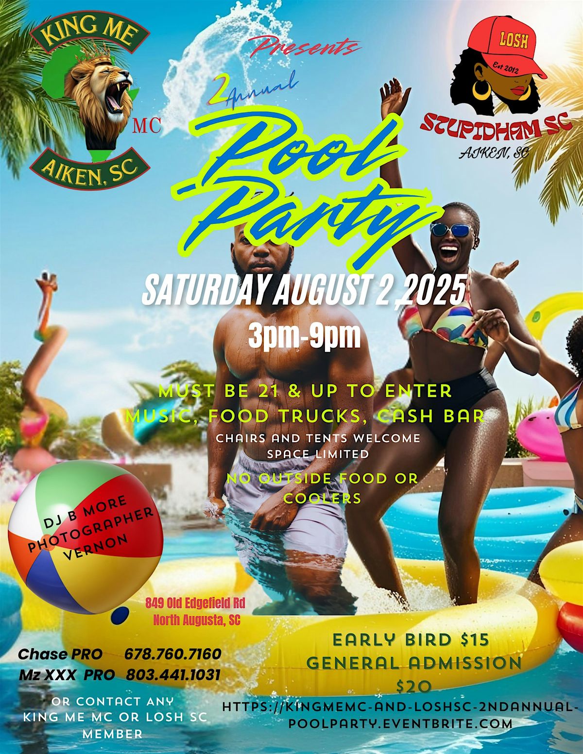King Me MC & LOSH SC 2nd Annual Pool Party, 2 August | Event in North Augusta | AllEvents