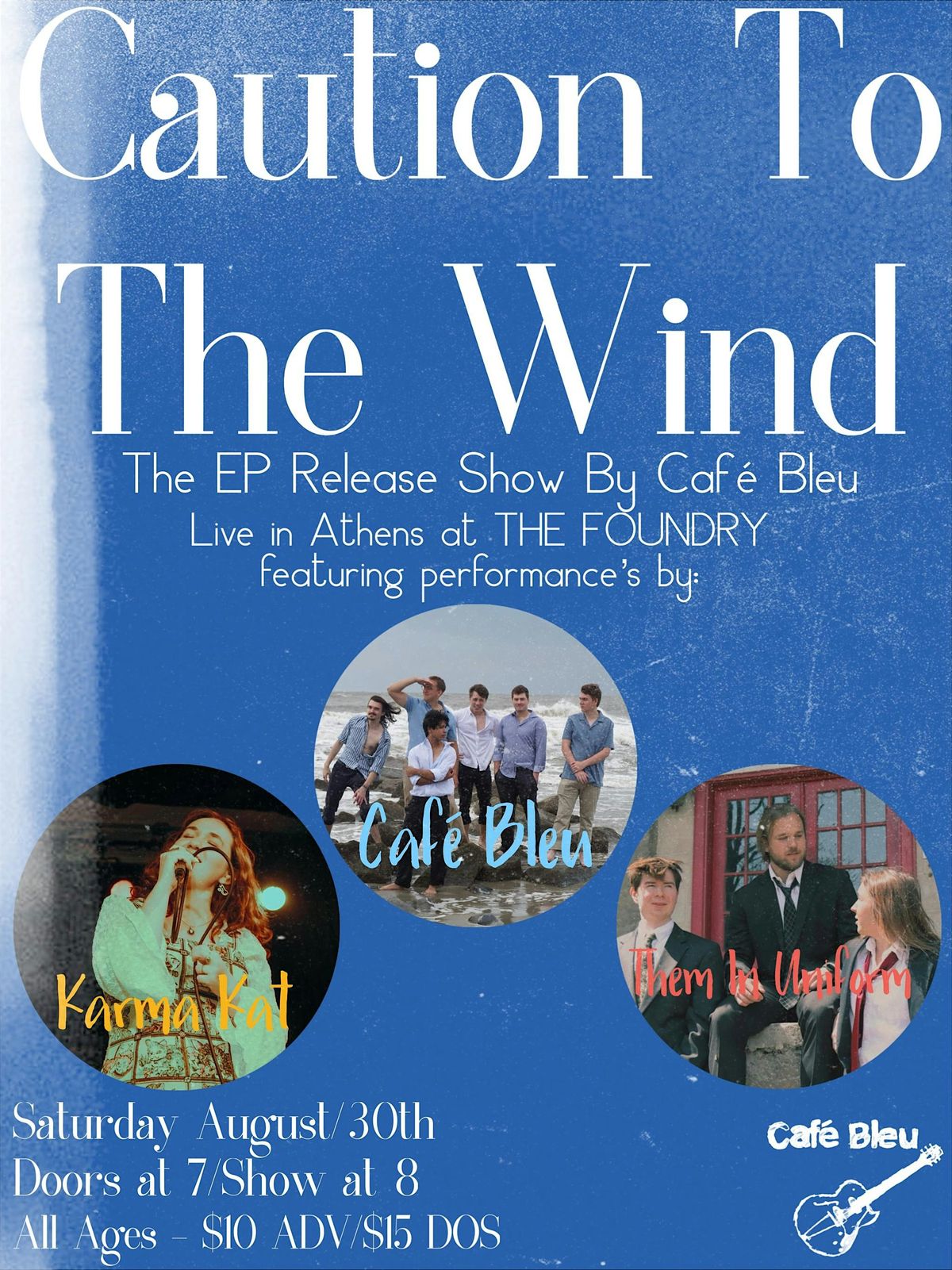 Caution to the Wind - EP Release Show by Café Bleu, 30 August | Event in Athens | AllEvents