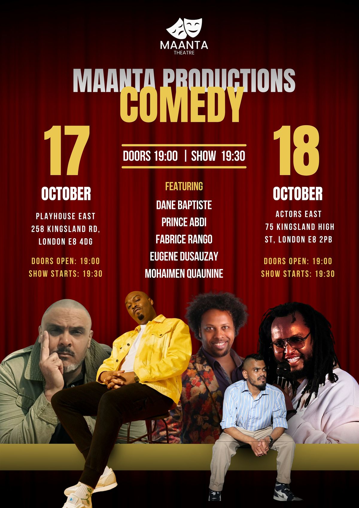 Maanta Comedy Nights return with two evenings of sharp, surprising stand-up | Event in London | AllEvents