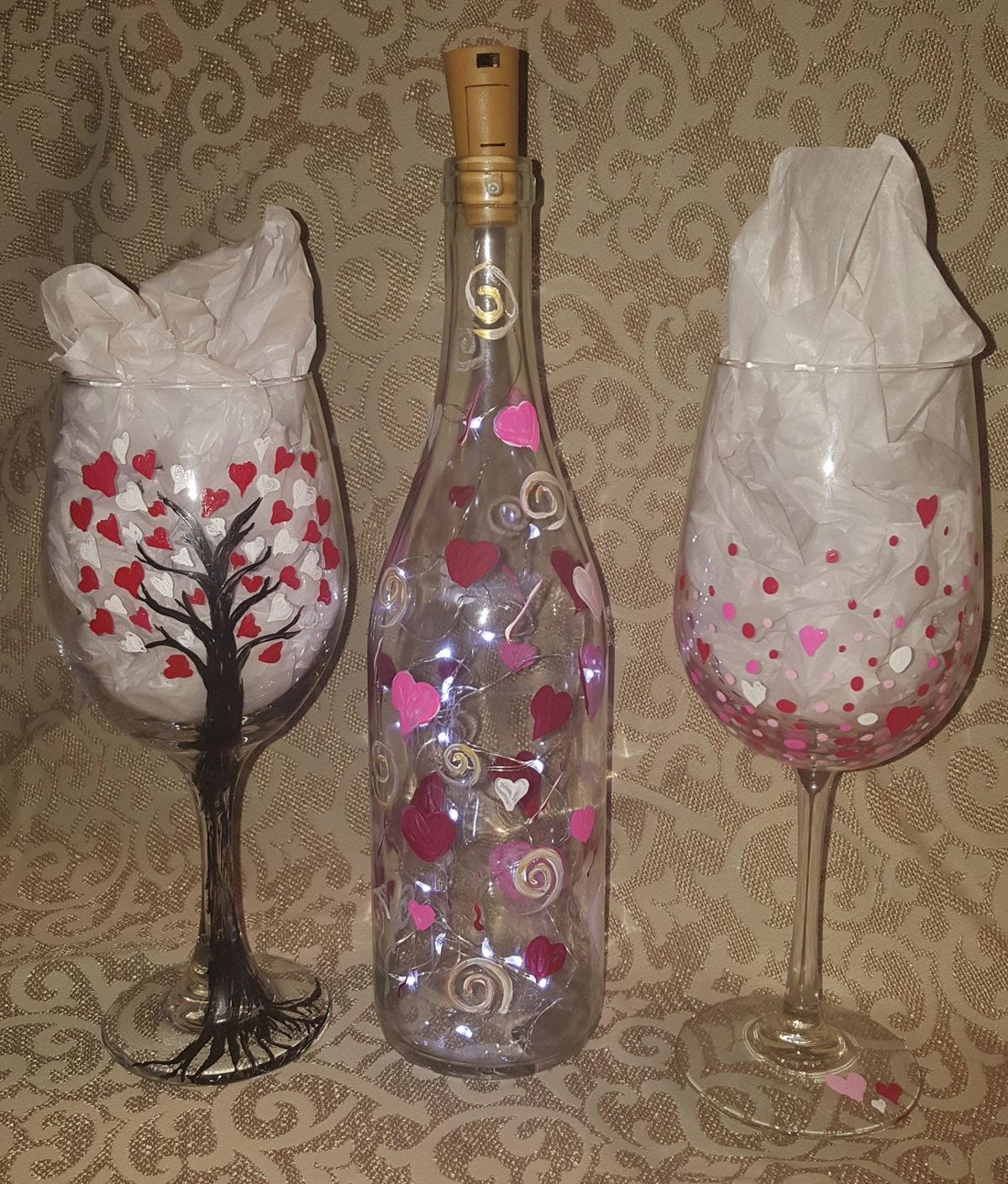 Valentine Day Glass Painting Hosted By Bucks Valley Winery At