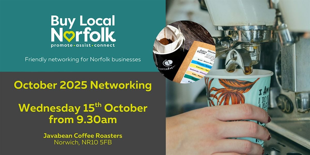 BLN October 2025 Networking at Javabean Coffee Roasters, 15 October | Event in Norwich | AllEvents