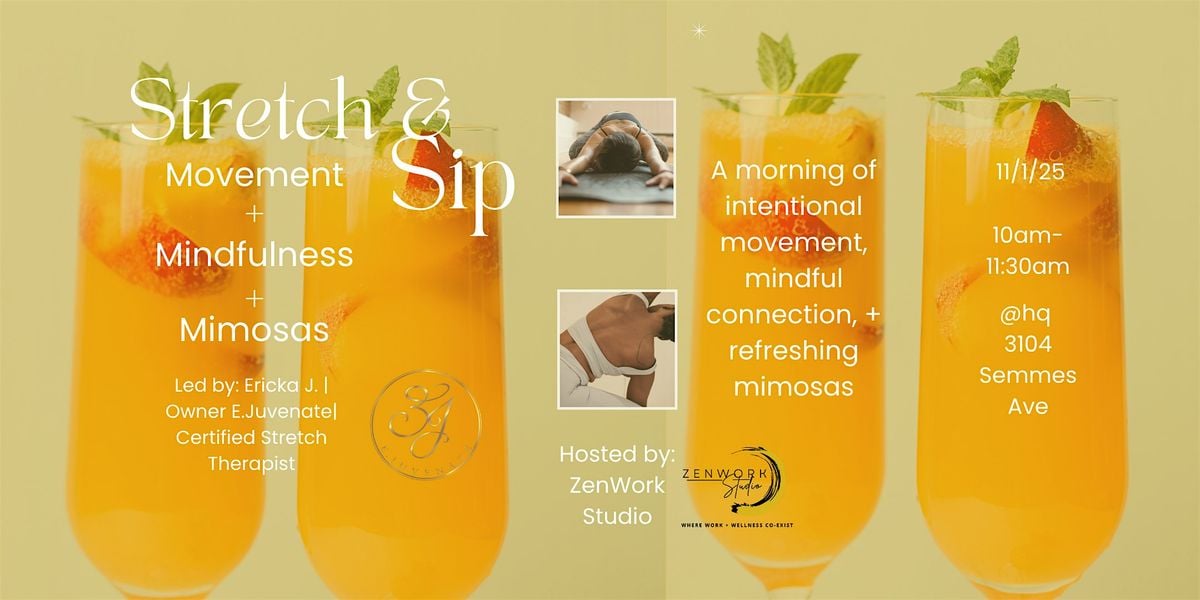 Stretch & Sip: Movement, Mindfulness + Mimosas, 1 November | Event in Richmond | AllEvents