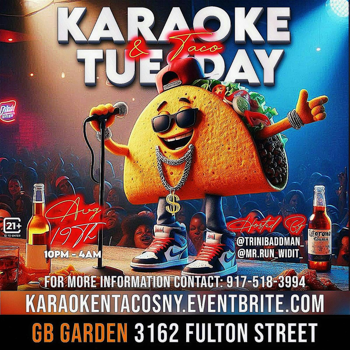 KARAOKE & TACO TUESDAY, 19 August | Event in Brooklyn | AllEvents