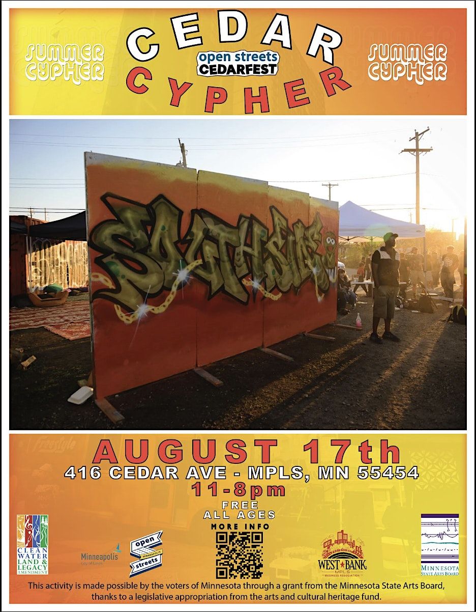CEDAR CYPHER, 17 August | Event in Minneapolis | AllEvents