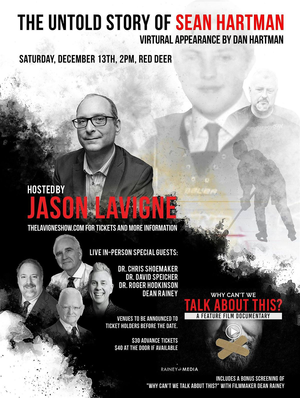 The Untold Story of Sean Hartman, 13 December | Event in Red Deer | AllEvents