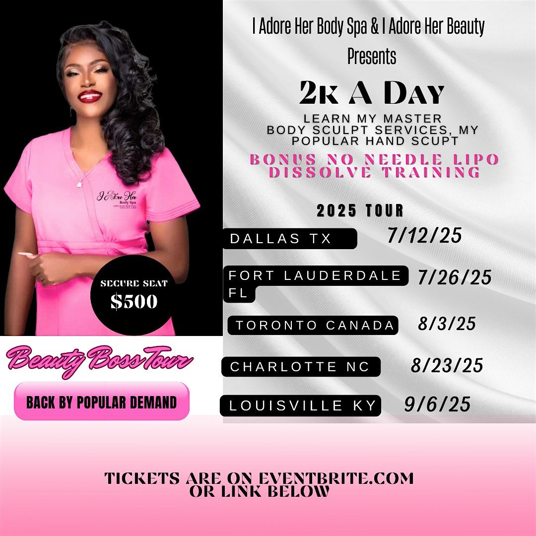 Charlotte NC 2K A Day Master Body Sculpting Training, 23 August | Event in Dallas | AllEvents