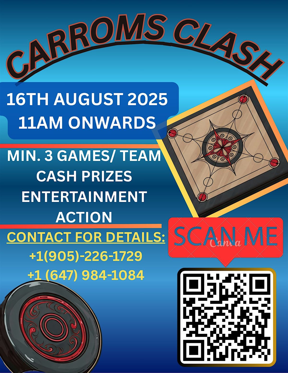 Carrom Clash, 23 August | Event in Brampton | AllEvents