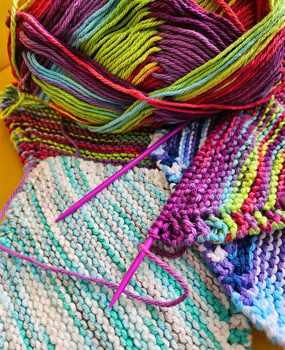Learn to Knit a Dishcloth - Free Event For Knitting Beginners, 13 July | Event in Burnaby | AllEvents