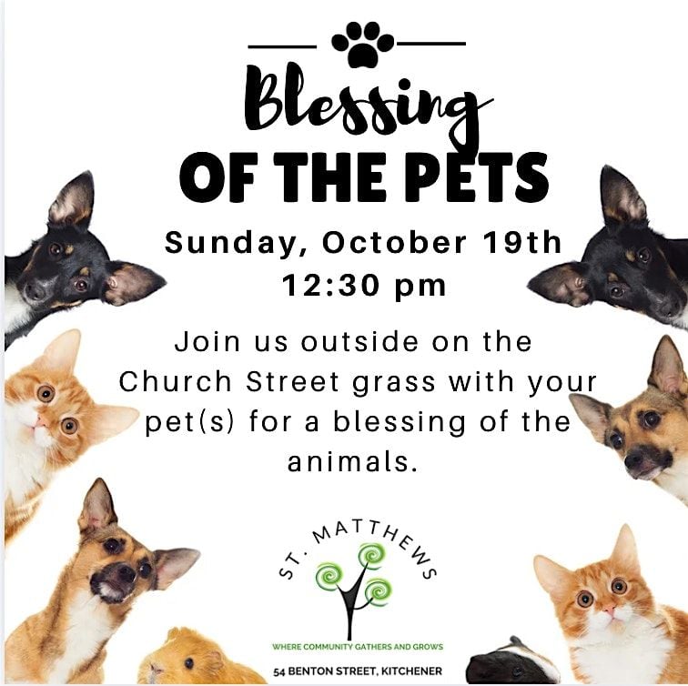 Blessing of the Pets, 19 October | Event in Kitchener | AllEvents