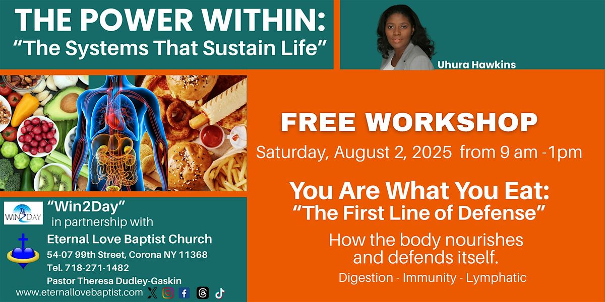 The Power Within: The Systems That Sustain Life, 2 August | Event in Queens | AllEvents