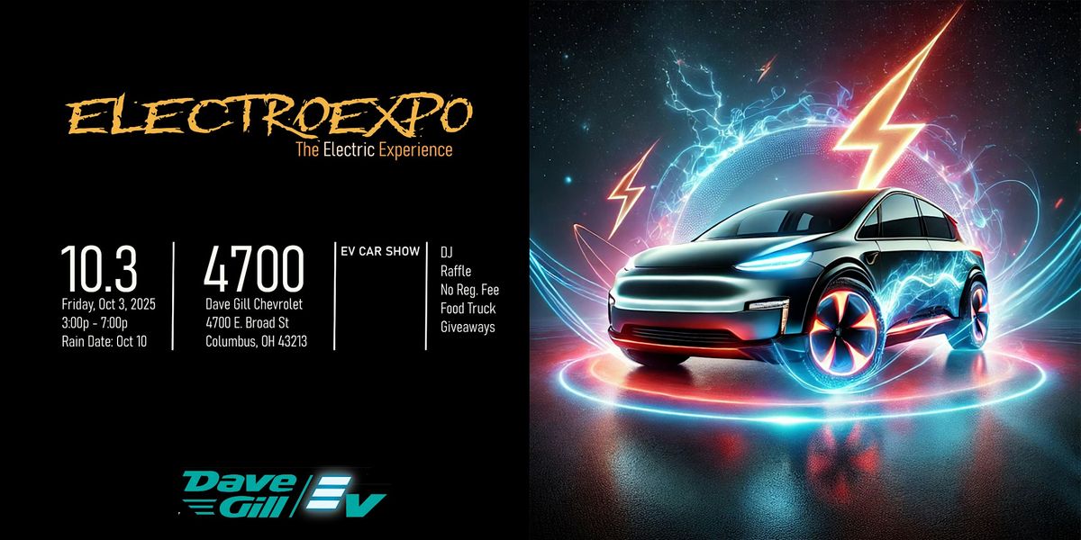 Dave Gill's ElectroExpo 2025, 3 October | Event in Columbus | AllEvents
