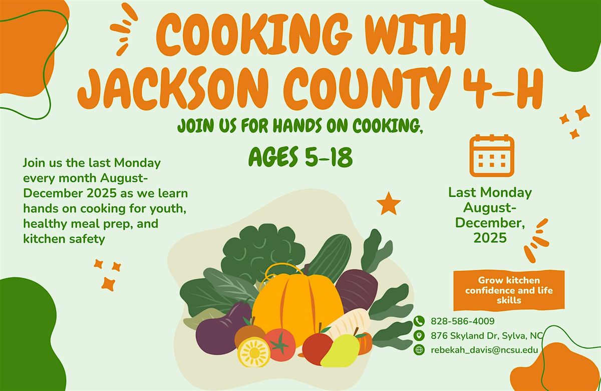 Cooking With Jackson County 4-H (October), 27 October | Event in Sylva | AllEvents