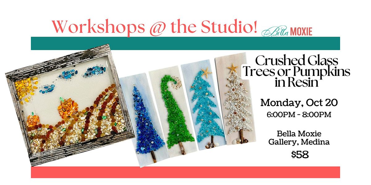 Crushed Glass Trees on Board or Pumpkins in Resin, 20 October | Event in Medina | AllEvents