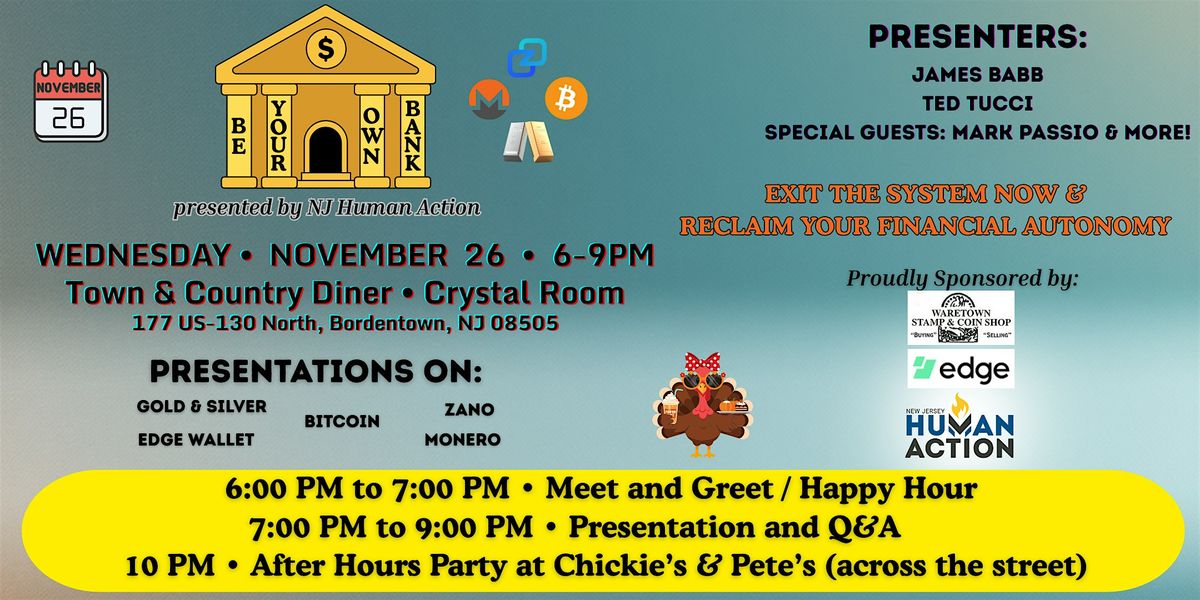 Be Your Own Bank, 26 November | Event in Bordentown | AllEvents