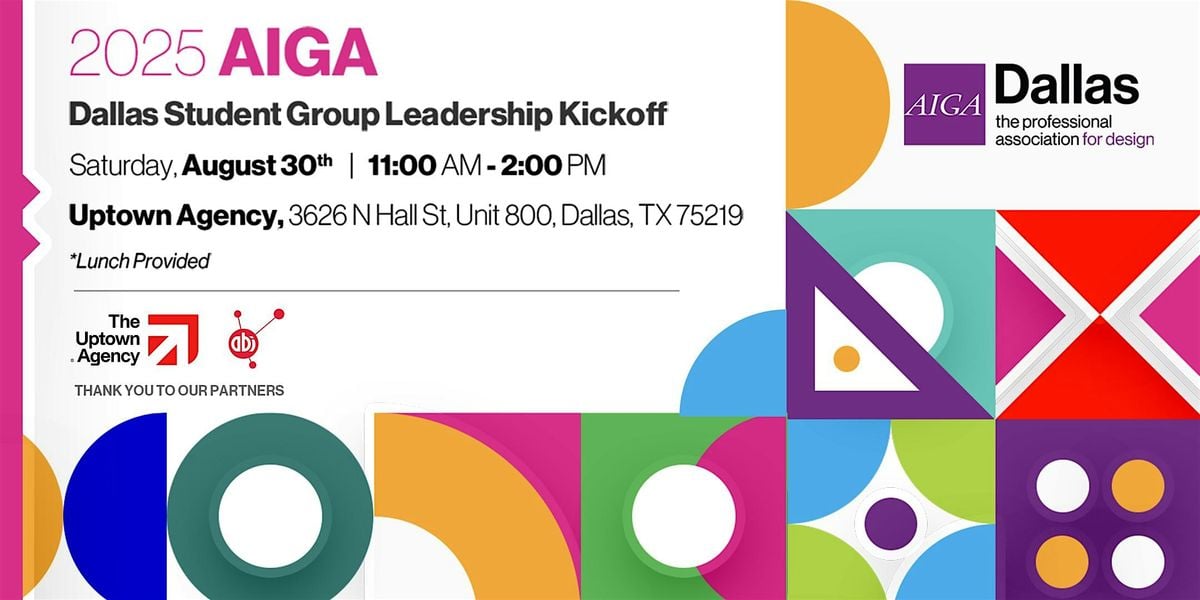 2025 AIGA Dallas Student Group Leadership Kickoff, 30 August | Event in Dallas | AllEvents