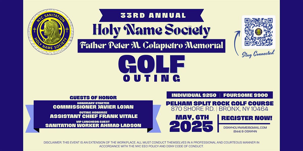 33rd Annual Holy Name Society Golf Outing, Pelham Bay and Split Rock ...