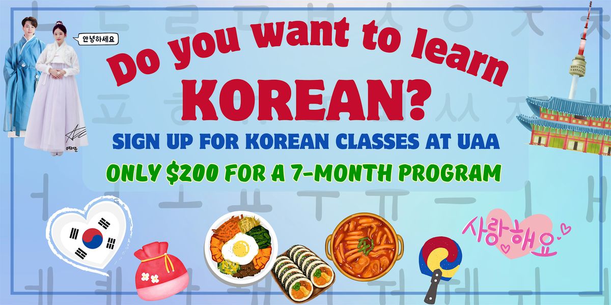 IYF Korean Classes at UAA (2025-2026), 4 October | Event in Anchorage | AllEvents