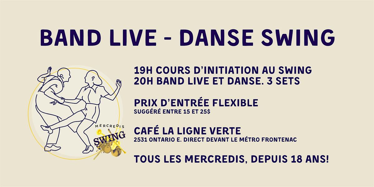 Live jazz and swing dancing - Les Mercredis swing, 20 August | Event in Montréal | AllEvents