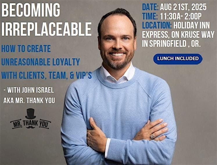 Becoming Irreplaceable, 21 August | Event in Springfield | AllEvents