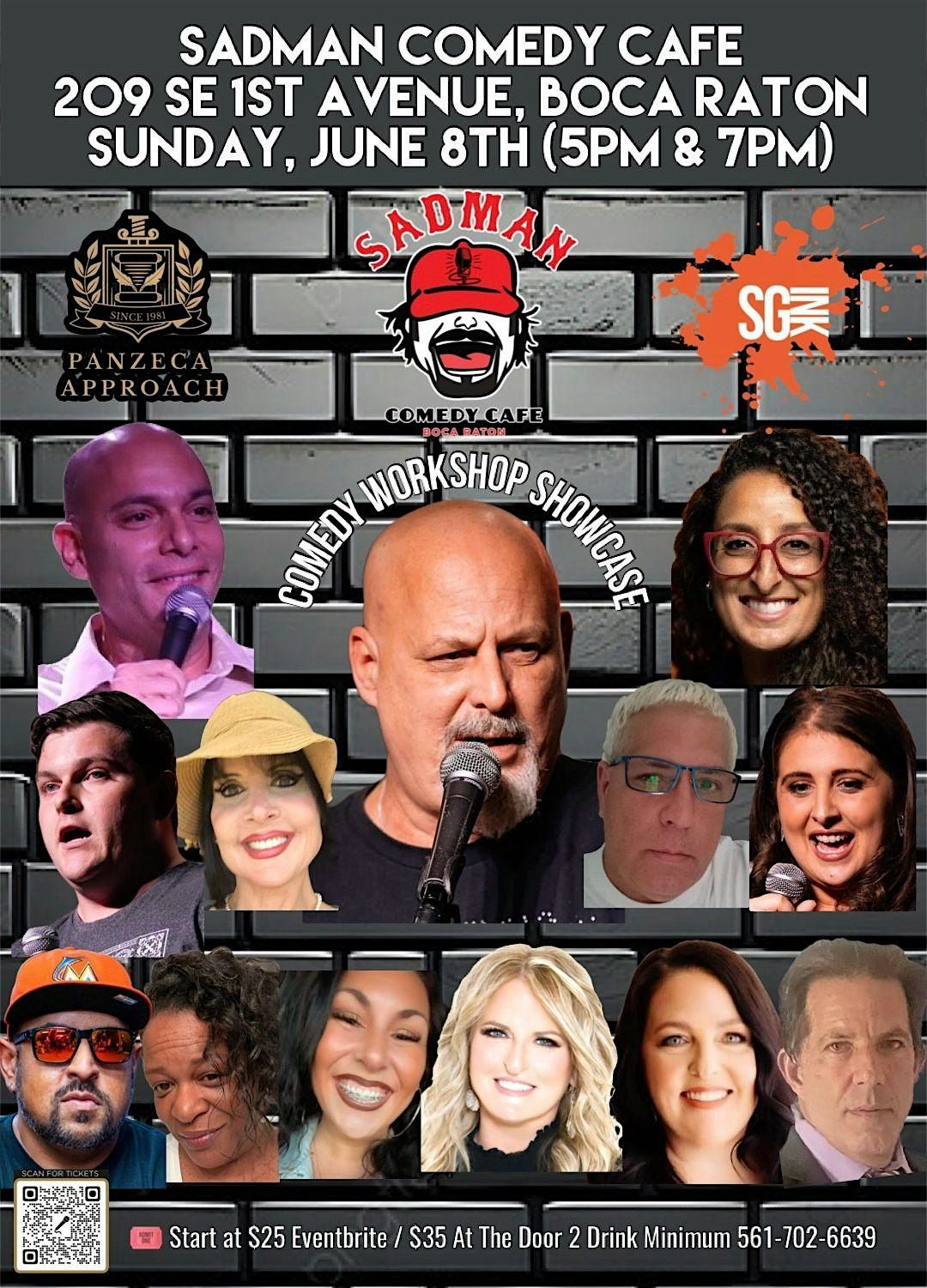 Comedy Workshop Showcase At Sadman Comedy Cafe, Boca Raton, 7:00 Showtime, 8 June | Event in Boca Raton | AllEvents
