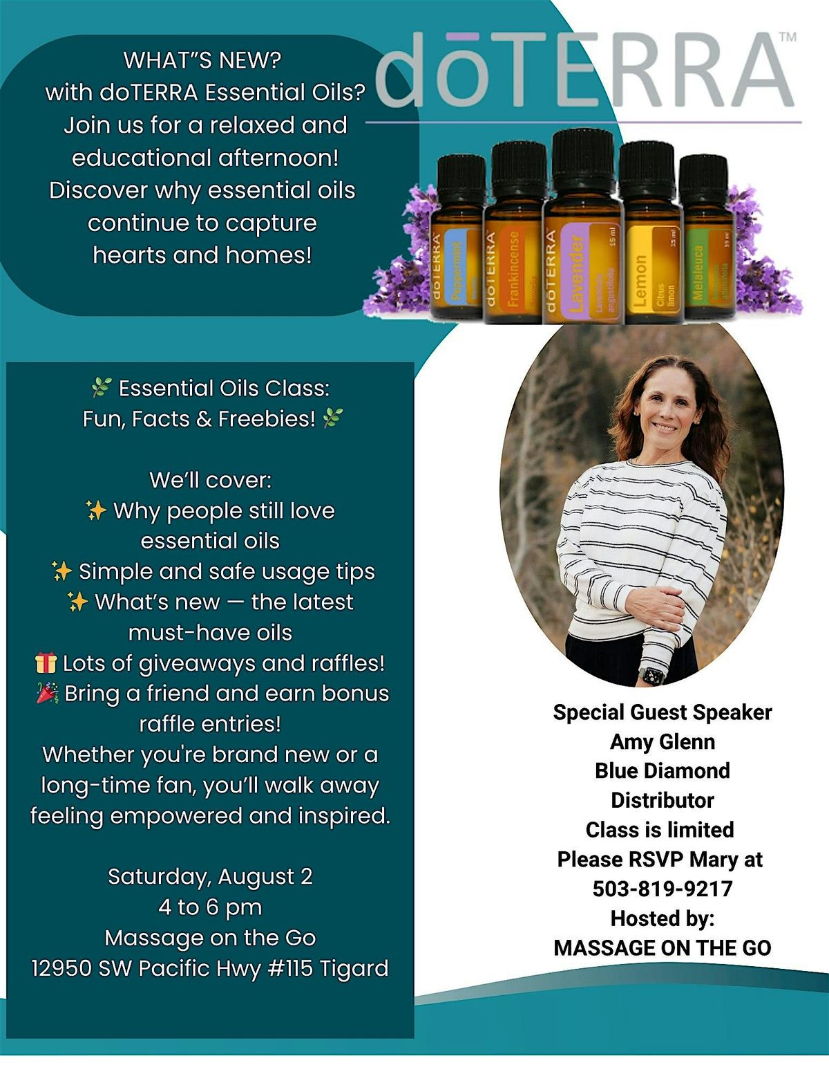 doTERRA Master Class-FREE, 2 August | Event in Tigard | AllEvents